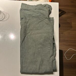 J. Crew 484 Slim-Fit Chino Pant in Stretch Slub Cotton Linen | Olive Green
